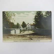 Antique Richmond Indiana Postcard Entrance to Reid Memorial Hospital UNPOSTED - £7.85 GBP