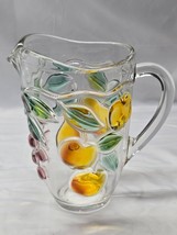 RARE Vintage MIKASA 48 Ounce Pitcher - GARDEN HARVEST Embossed Fruit Pat... - £33.80 GBP