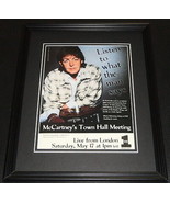 Paul McCartney 1997 VH1 Town Hall Meeting 11x14 Framed ORIGINAL Advertis... - £25.89 GBP