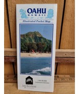 1996 OAHU HAWAII Illustrated Pocket Map from Lawai Beach Resort - £14.27 GBP
