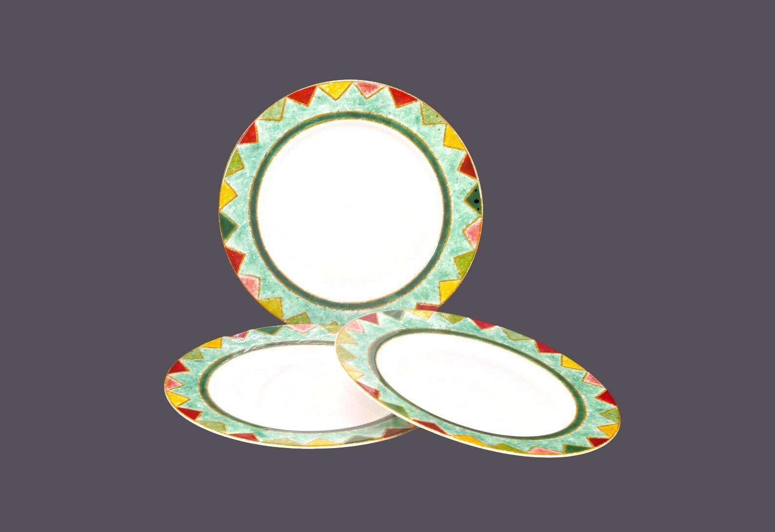 Three Royal Doulton Japora TC1269 large dinner plates. Southwestern mosaic. - $112.25