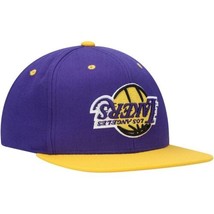 Los Angeles Lakers Mitchell &amp; Ness Upside Down Snapback Hat - Purple/Gold - £21.41 GBP