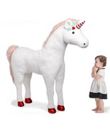 FAO Schwarz Standing Giant Plush Unicorn Glitter Hooves 65” Tall Limited... - $1,293.68 CAD