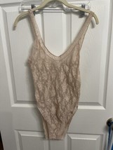 Vintage Vanity Fair Nude Sheer Sexy Bodysuit Romper Size Large Made In USA - £10.61 GBP