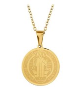 San Benito Pendant Charm Religious Patron Saint Medal St Benedict Neckla... - $20.20 CAD