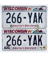  United States Wisconsin Dairyland Passenger License Plate 266-YAK - $29.85 CAD