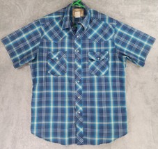 Wrangler Shirt Mens Extra Large Multicolor Plaid Western Cowboy Pearl Snap - £17.08 GBP