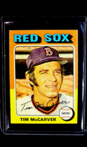 1975 Topps Mini #586 Tim McCarver Boston Red Sox Vintage Baseball Card - £2.26 GBP
