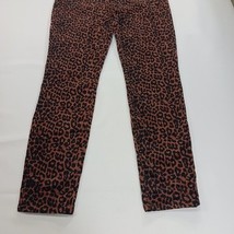LOFT Womens Brown/Black Leopard Print High Waist Skinny Corduroy Pants 8 (30×29) image 15