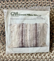 Vintage 70s Columbia Minerva Crewel Pillow Kit 13in x 20in Boho Decor New - $27.00
