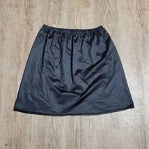 Vanity Fair Vintage Skirt Slip ~ Sz M 18&quot; ~ Black ~ Above Knee ~ Elastic Waist - £13.34 GBP