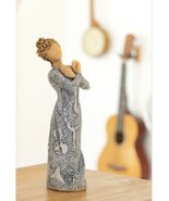 MUSIC SPEAKS LIGHTER SKIN FIGURE SCULPTURE HAND PAINTED WILLOW TREE SUSA... - $123.74