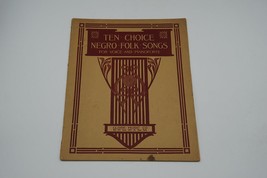 Ten Auswahl Neger Folk Songs für Stimme Und Pianoforte - $63.34