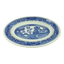 Buffalo China Blue Willow Large Oval Platter 12 1/2&quot; Restaurant Ware - £15.56 GBP