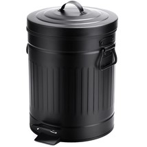 Small Trash Can With Lid-5L/1.3 Gal Stainless Steel Round Step Pedal Gar... - $55.99