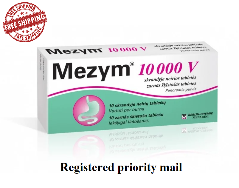 Primary image for Mezym (Pancreatin enzymes) 5 boxes x N10 to treat digestion problems