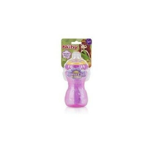 Nuby "Flower Child" Pink No-Spill Cup 11 fl oz 6 month+ - $26.98