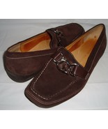 Antonio Milani Brown Suede Loafers Notty 10 Slip On Moccasin Shoes - £31.13 GBP