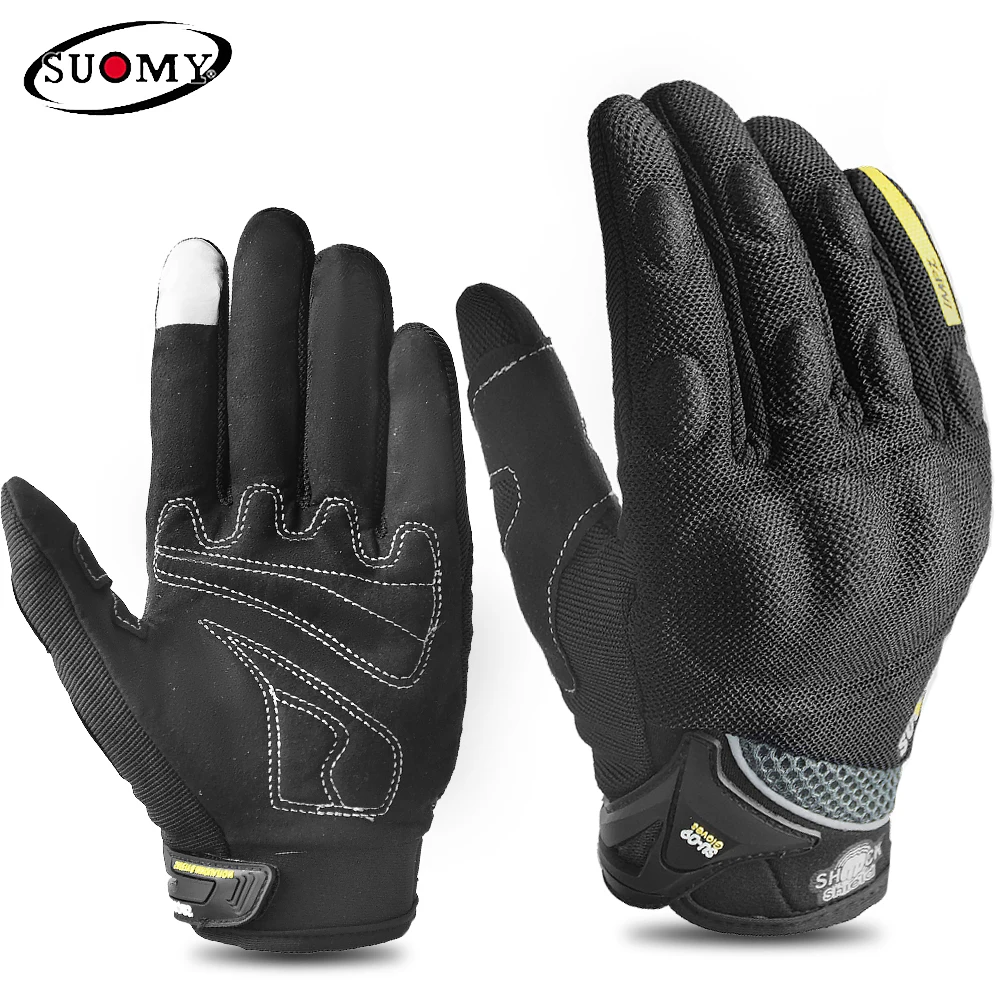 SUOMY Summer Touch Screen Motorcycle Riding Glove Full Finger Mesh Breat... - £15.68 GBP+