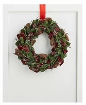 Holiday Lane Christmas Cheer Ribbon Pine Cone and Berry Wreath C210116 - £23.08 GBP