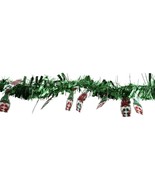1 PK Green Garland with Gnomes Holiday Xmas Winter Decor Party 9ft - £9.48 GBP