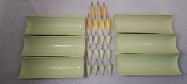 6 Corn On the Cob Tray Holders Servers Dish and 19 Skewers - £5.38 GBP
