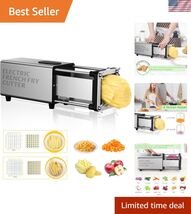 Electric French Fry Cutter,French Fry Cutter Stainless Steel with 1/2 &amp; ... - $227.68