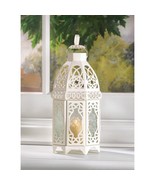 White Metal Lattice Candle Lantern - $28.16 CAD