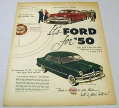 1950 Print Ad Ford Cars for &#39;50 New Hushed Ride - £10.73 GBP
