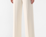 THEORY Womens Wide Leg Trousers Admiral Crepe Solid Ivory Size US 0 J110... - $93.42
