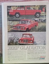 Jeep Gladiator Pickup Magazine Ad 1964 Red Truck - £9.59 GBP