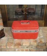 Vintage Samsonite Silhouette Train Case Red, Retro Luggage - £79.53 GBP