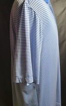 Footjoy Golf Polo Shirt XL Blue and white stripe loose fit J26 - £16.75 GBP