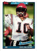 1991 Topps 1991 Draft Pick Dan Mcgwire RC Seattle Seahawks NFL Football Card 266 - £1.02 GBP