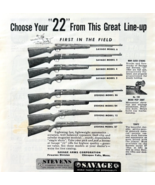 1949 Stevens Savage 22 Cal Rifles Advertisement Vintage Firearms Guns DW... - $28.07 CAD