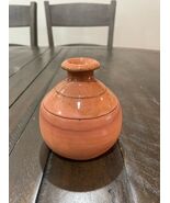 Vintage Jamestown Pottery Brown Clay Bud Base 3” Glazed Brown Stoneware - $308.94 MXN