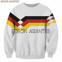 EDSON ARANTES Germany Flag Hoodies Jacket Men Retro 1990 Deutsch Soccer 3d Print - £60.98 GBP