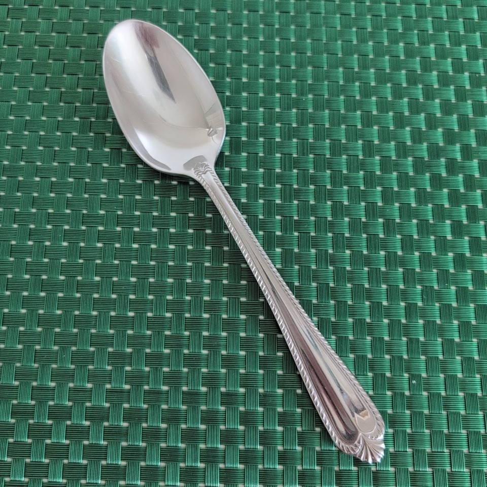 Hampton Silversmiths RENEE Soup Spooin Stainless 18/10 Rope Edge 1 Singl... - $3.49