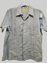 Vintage 80&#39;S Men&#39;s Guayaberra Shirt SZ L - £16.14 GBP