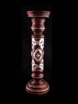 Large 15&quot; unusual Alter Candle holder - hammered star - Exotic Mantle holder - c - £43.40 GBP