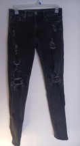 American Eagle Airflex Skinny Distressed Black Denim Jeans Men&#39;s Size 30x32 - $349.65 MXN