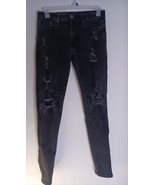American Eagle Airflex Skinny Distressed Black Denim Jeans Men&#39;s Size 30x32 - $349.65 MXN