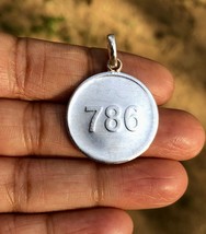 Colgante de moneda de plata pura 999 786, moneda de plata de Alá de la M... - $25.44