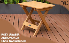 Portable Folding Side Table Square All-Weather and Fade-Resistant Plastic - £68.35 GBP