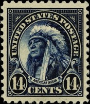 1923 14c American Indian, Blue Scott 565 Mint F/VF NH - £7.46 GBP