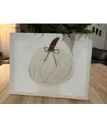Handcrafted White Pumpkin Wall Decor - $23.38