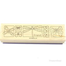 friend ~ dragonfly, butterfly ~  Stampin Up!  Rubber Stamp  wood mounted 4.5&quot; - £1.57 GBP