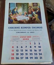 Osborne Kemper Thomas 1959 Sample Wall Calender Washington Yorktown Camp... - £24.86 GBP