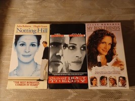 3 Julia Roberts VHS Notting Hill Conspiracy Theory My Best Friend&#39;s Wedding - £15.85 GBP