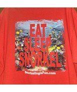 Eat Sleep Snorkel Key Largo Souvenir Short Sleeve T-shirt Size XL - $266.66 MXN
